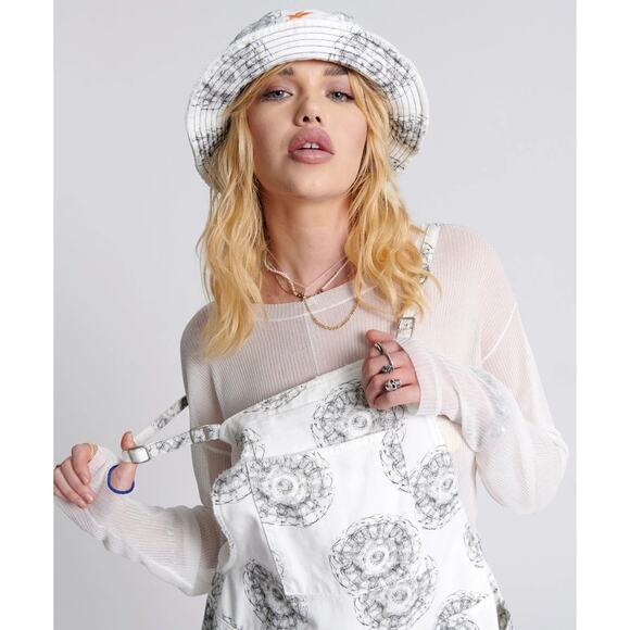 NWT- ONE TEASPOON CYMATIC PINI DENIM PLAYSUIT WH CYMATIC OVERALLS Sz:SM Ret$189 - Picture 2 of 8